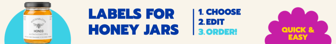 Honey label jar banner