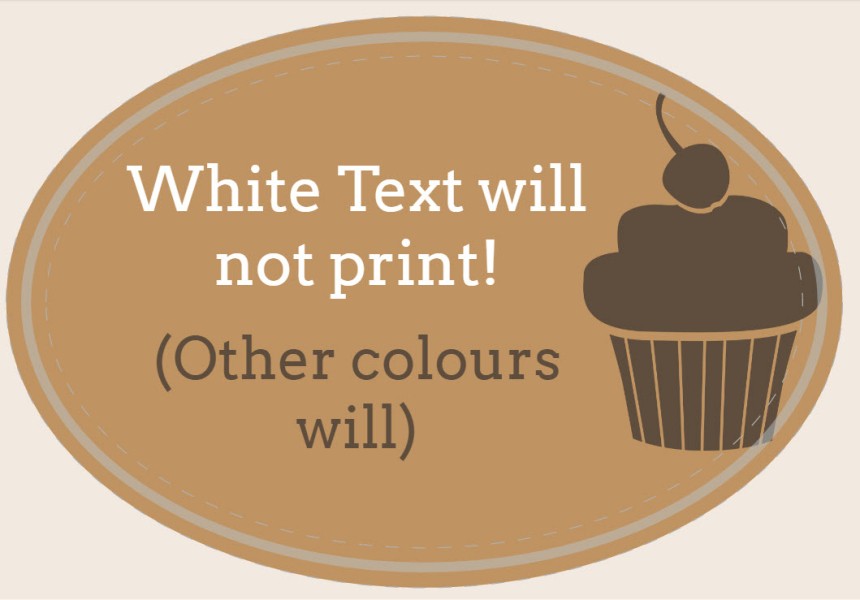 Avery design tips for non-white products
