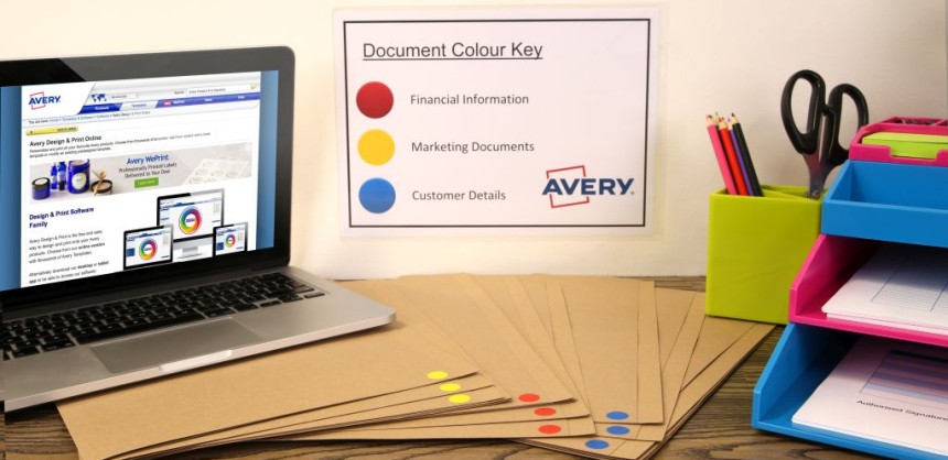 colour code documents with Avery small pack