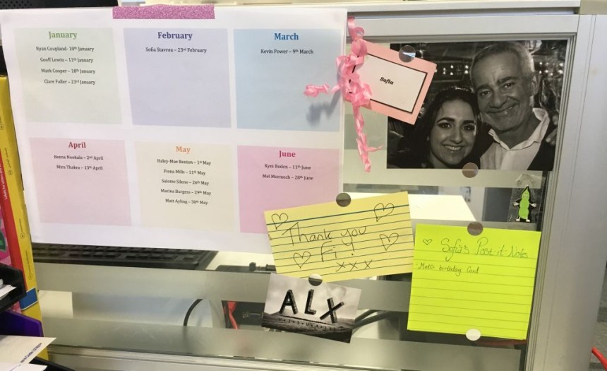 use the labels to stick up notices