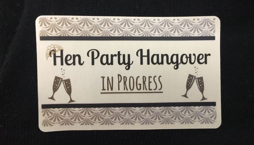 hangover name badges