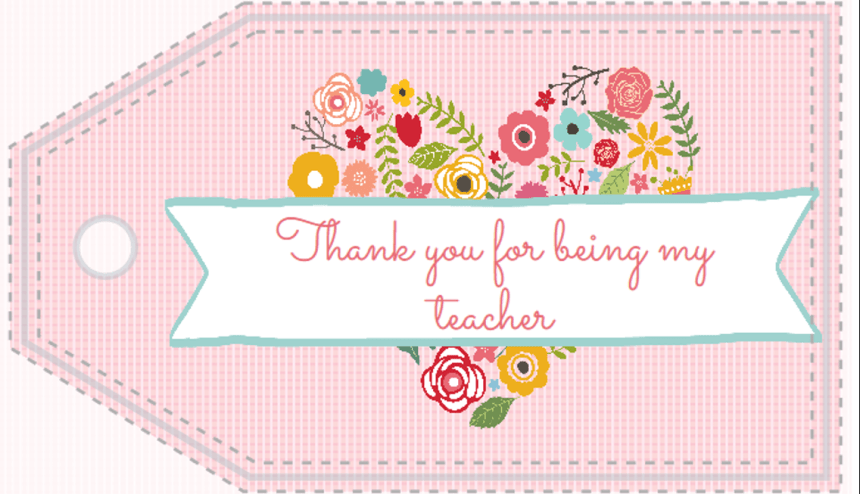 Create personalised tags for your teacher thank you gifts