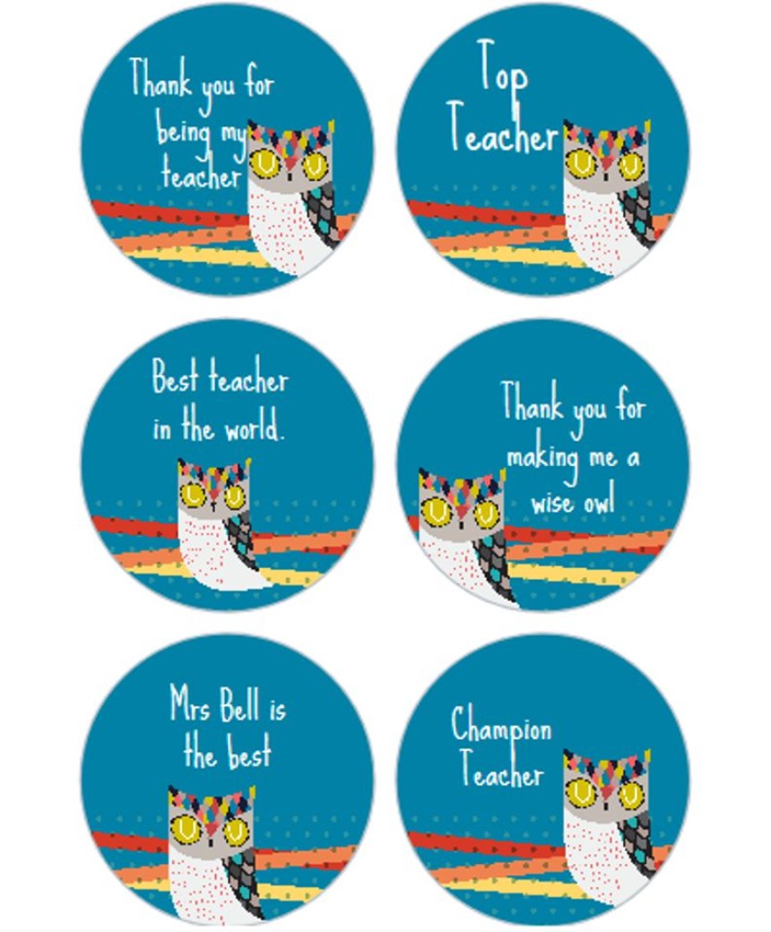 Avery thank you stickers for teachers