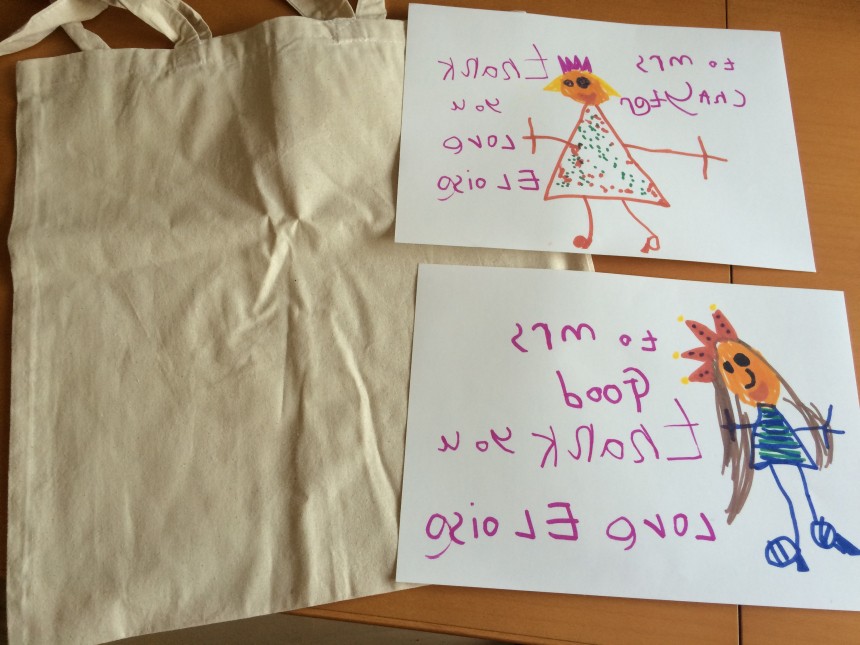 Printed Avery Fabric Transfers and canvas bags