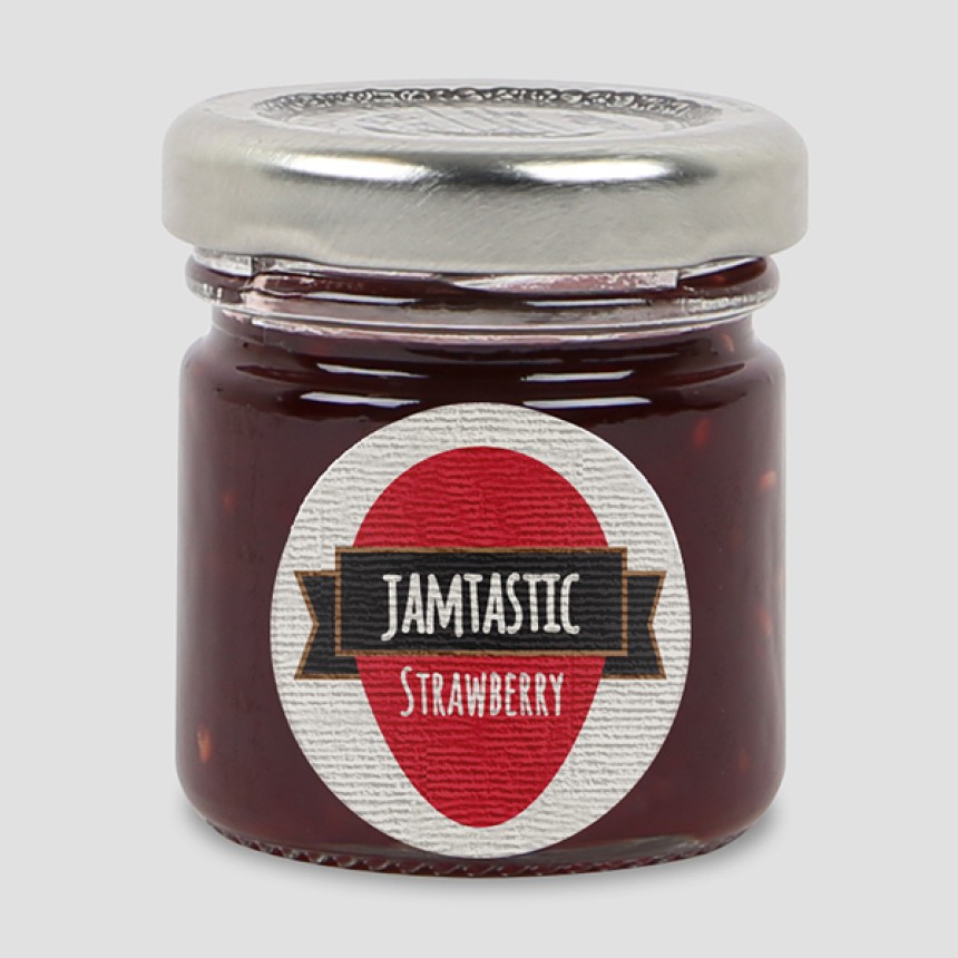 Antique White Laid Jam Jar Label