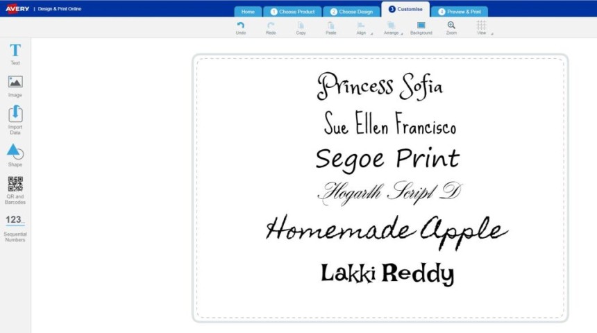 Labelling Handwritten Fonts | Avery