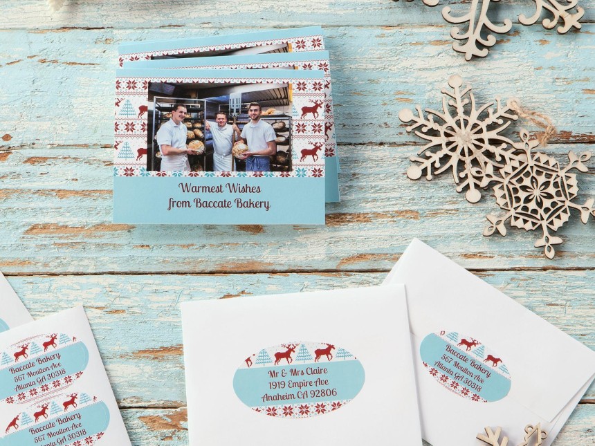 Create unique Christmas Cards with Avery printable A5 greetings cards