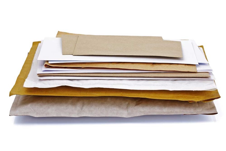 Franking Stack of Mail