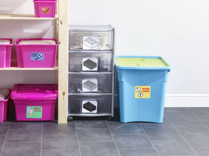 Storage box labels