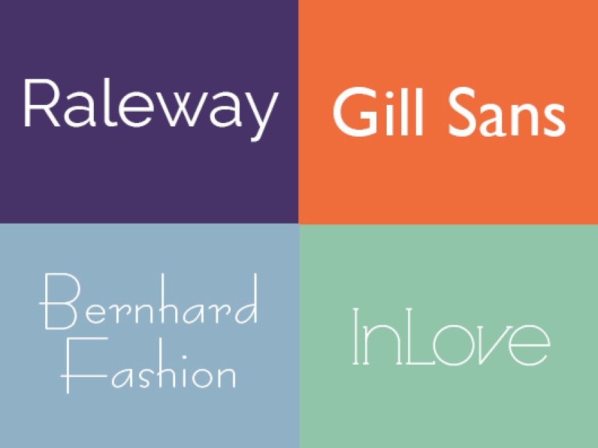 Avery Design & Print Modern Fonts