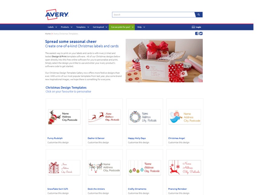 christmas mail merge | Avery