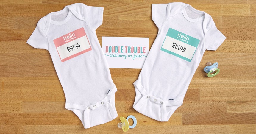 Use Avery Fabric Transfers to cusomise babygrows