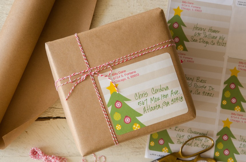 Avery Parcel Labels for Christmas