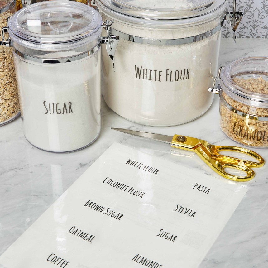 Use Avery Clear Labels on glass jars for a fabulous finish
