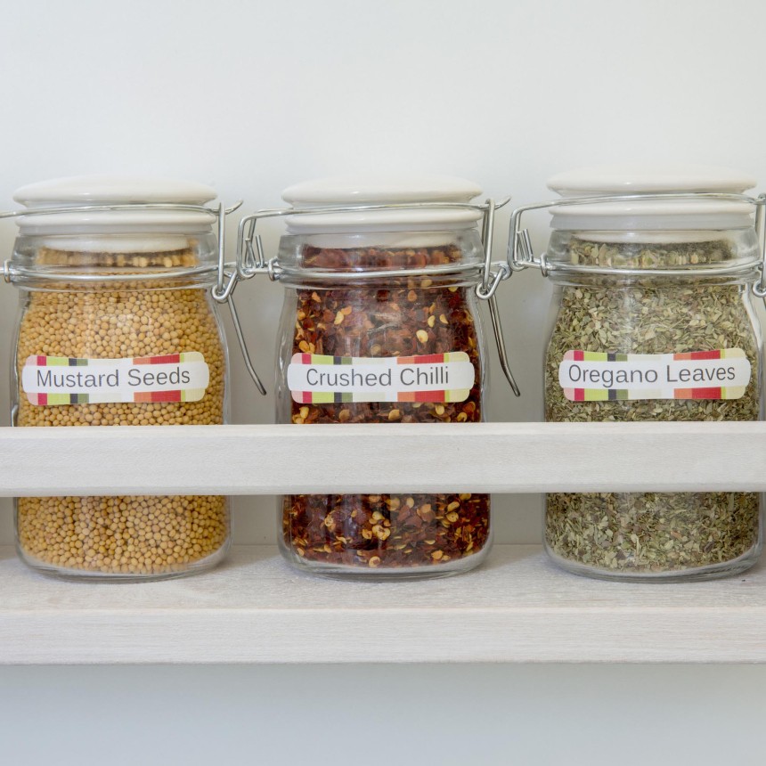 Avery Labels can make your herbs and spices worthy of display