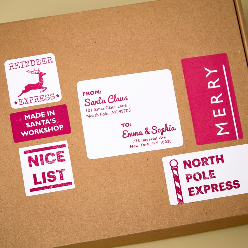Avery Stickers can turn a brown box into something magical