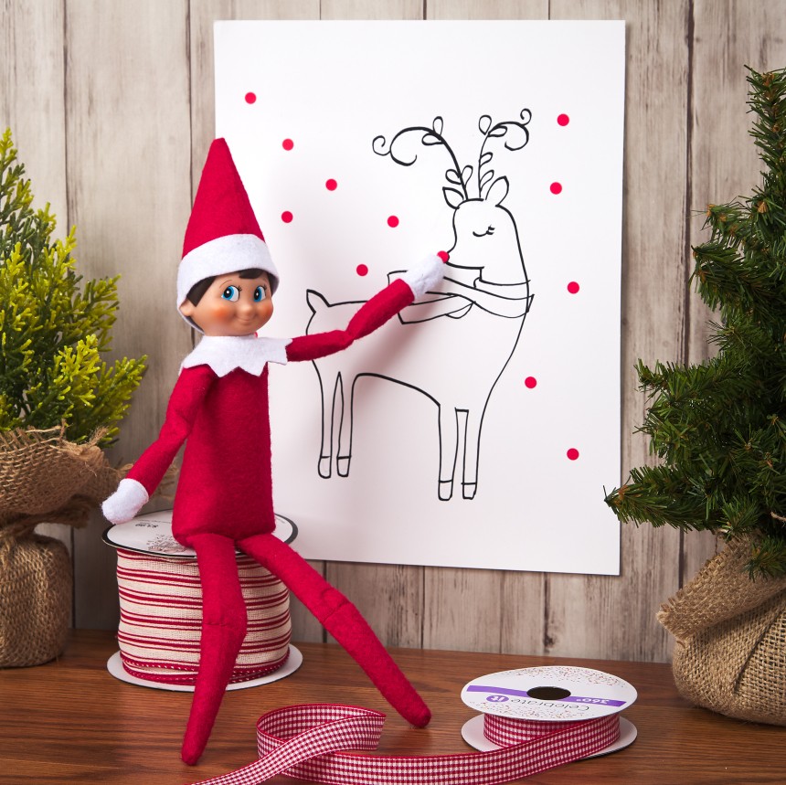 christmas 2020_elf on the shelf_red dot stickers