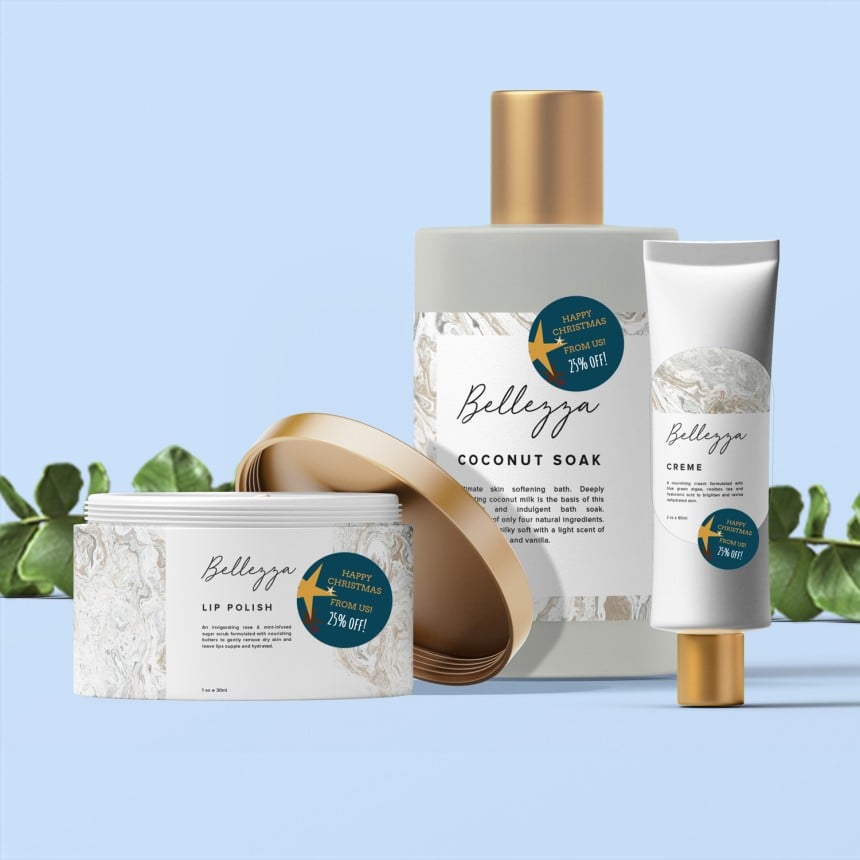 Avery Christmas Label templates add festive cheer to products