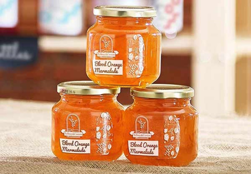White underprint on clear label honey jar