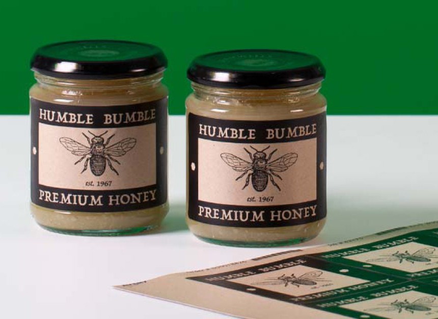 Kraft honey jar labelling