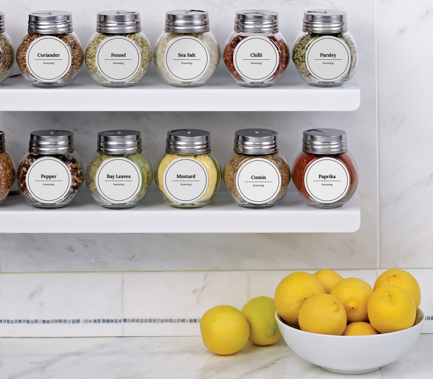Avery recycled labels on jars