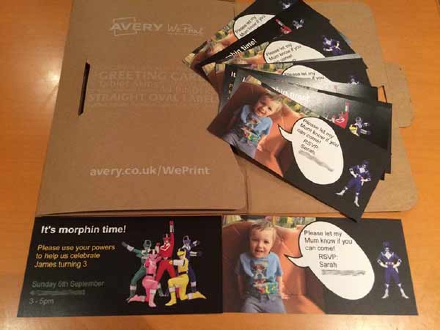 power rangers birthday cards