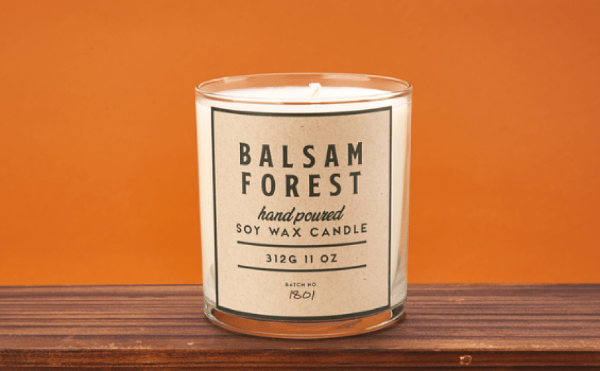 Kraft label for candle