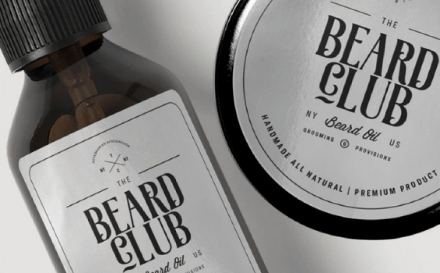 Beard oil silver label
