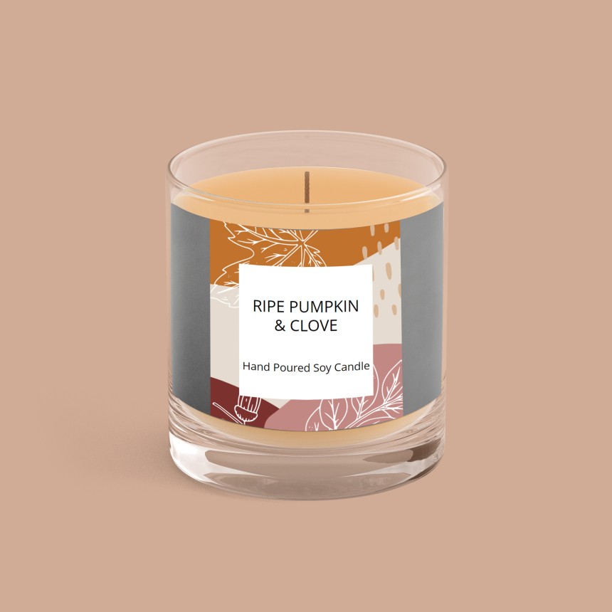 Avery Autumnal Candle Label