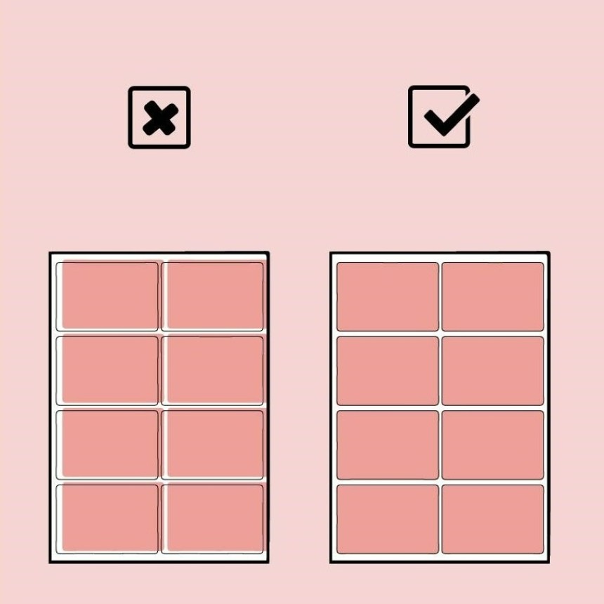 Problem #6: the design is not centered on the label