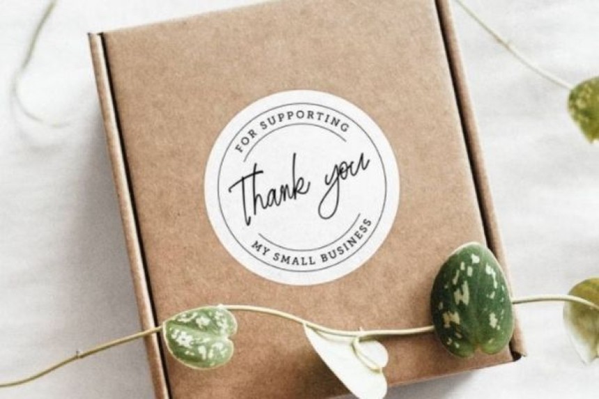 Small business thank you sticker