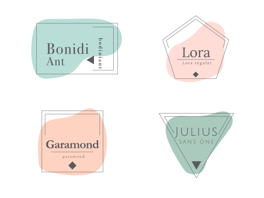 Choosing fonts for design and branding- Simple