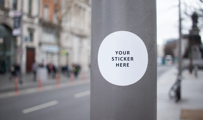 sticker lamp post