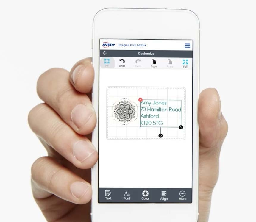 Avery Design Online Tool