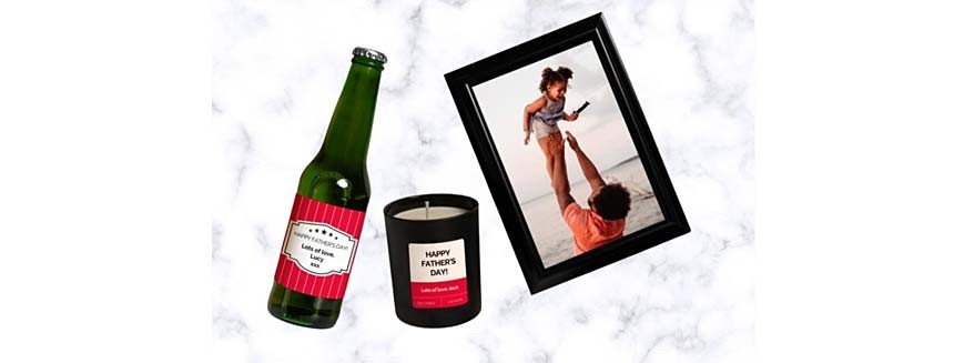 Father's Day Beer Bottle Candle photo