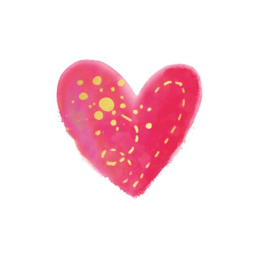 Love heart pink wedding design