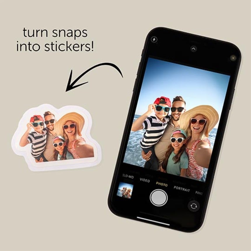 Turn snaps into stickers
