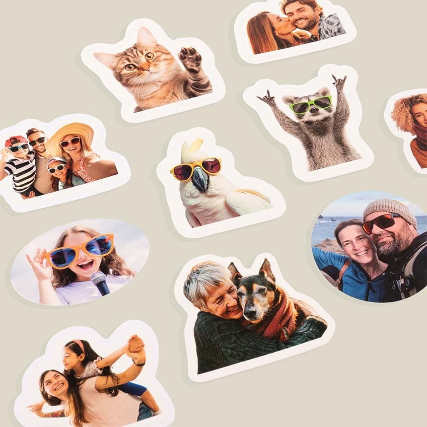 photo stickers single cut