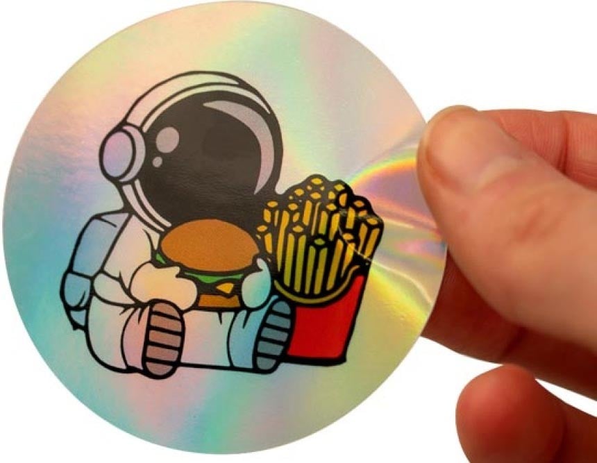 Spaceman Holographic Sticker