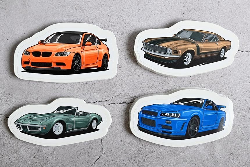 Classic muscle car stickers