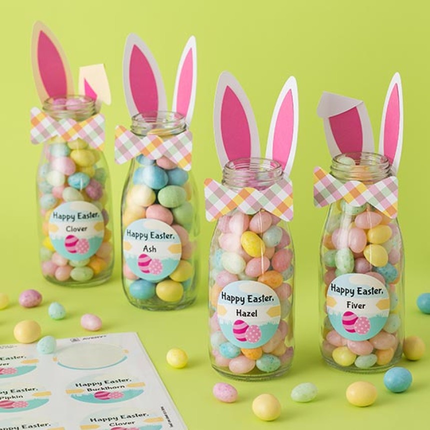 easter bunny ear jars labels easter bunny ear jars labels