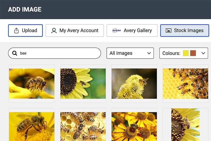 Free stock imagery Avery design and print
