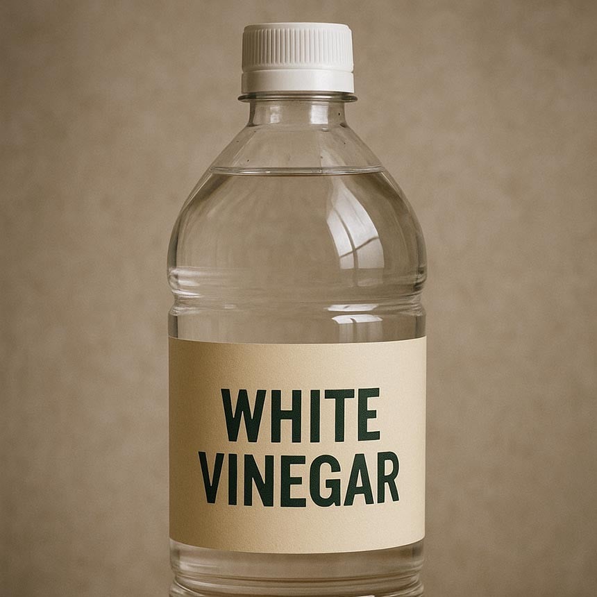 White vinegar bottle