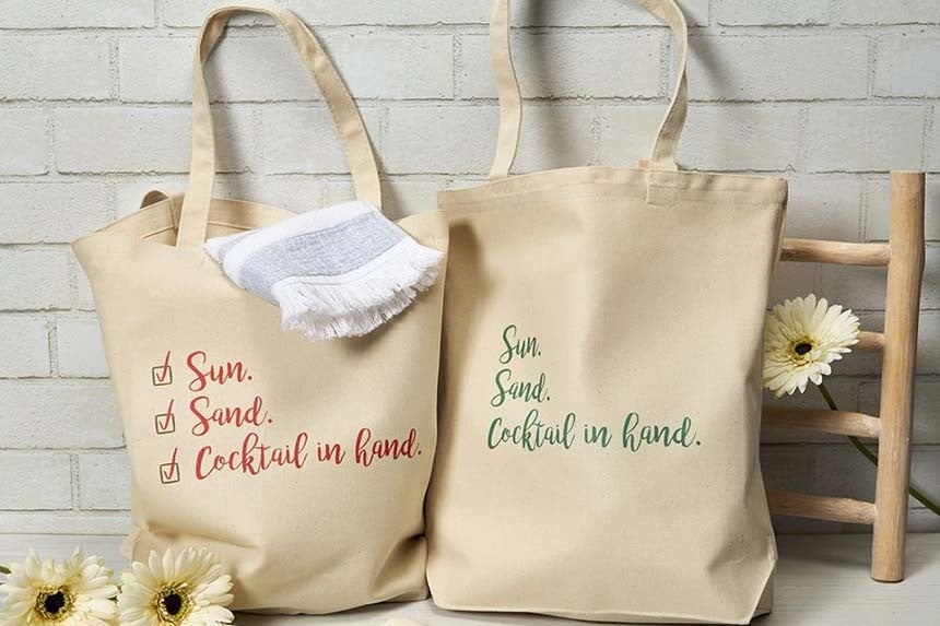 Tote bags textile transfers