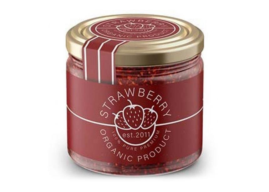 strawberry jam jar 