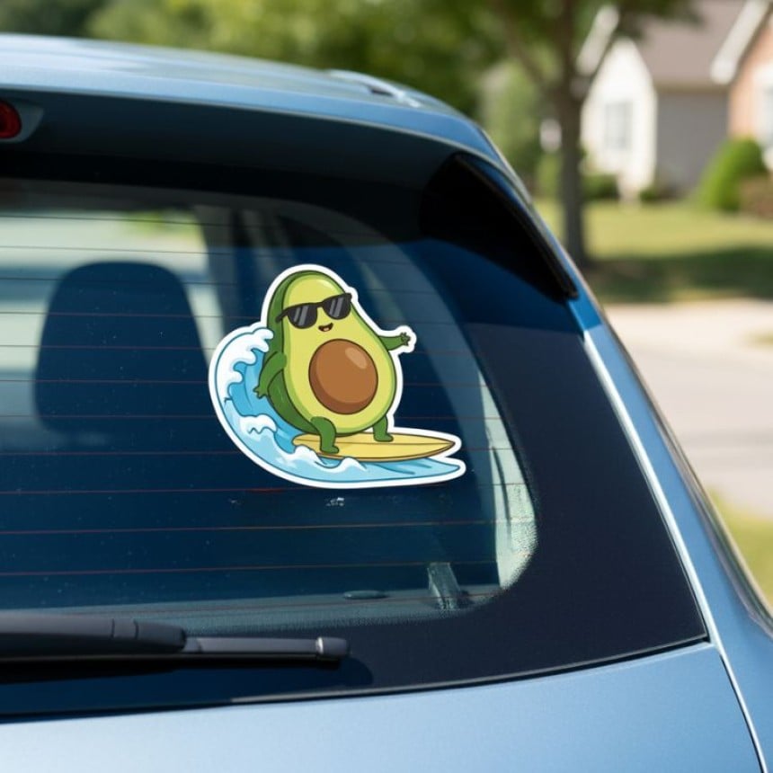 Car window sticker avacado