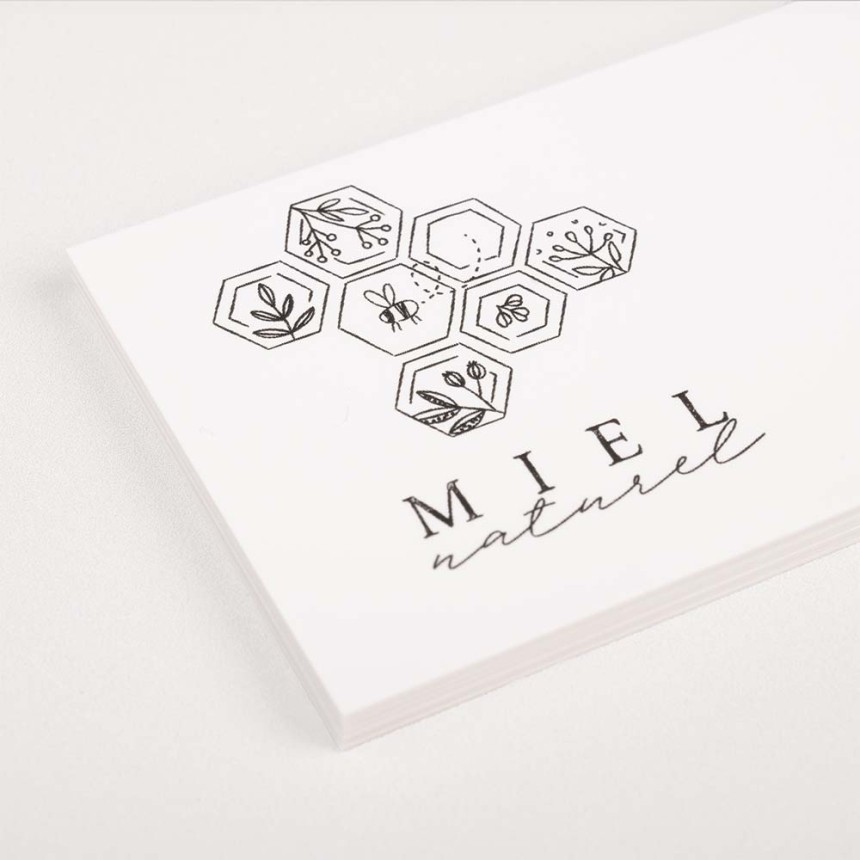 White plastic business cards 490 gsm