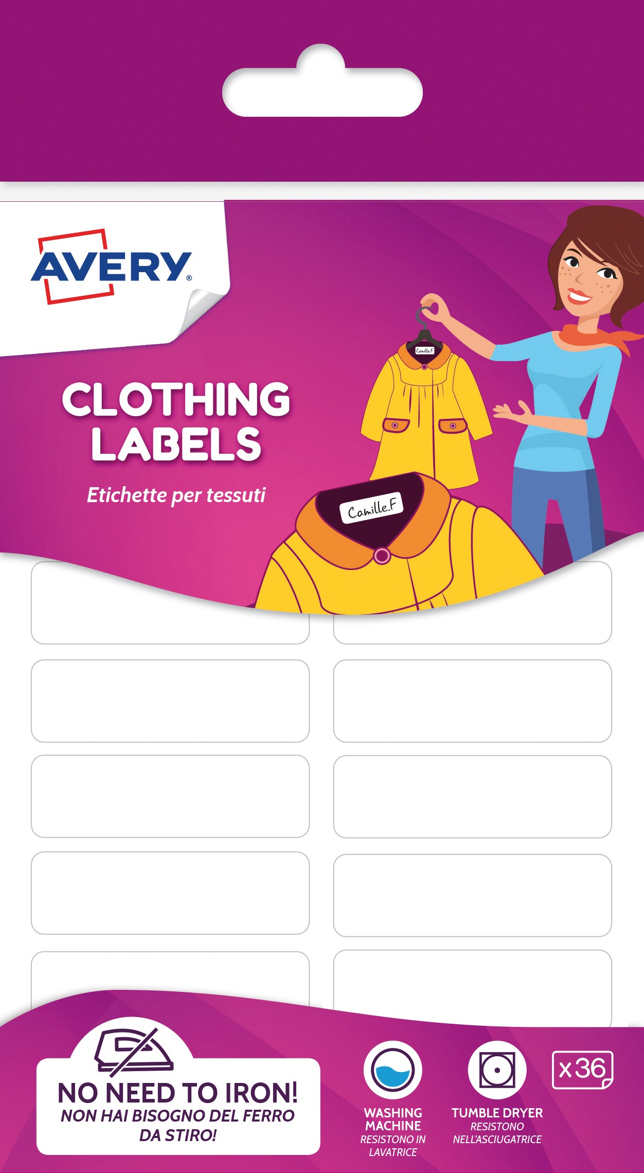 Clothing Labels | ETVET36.UK | Avery