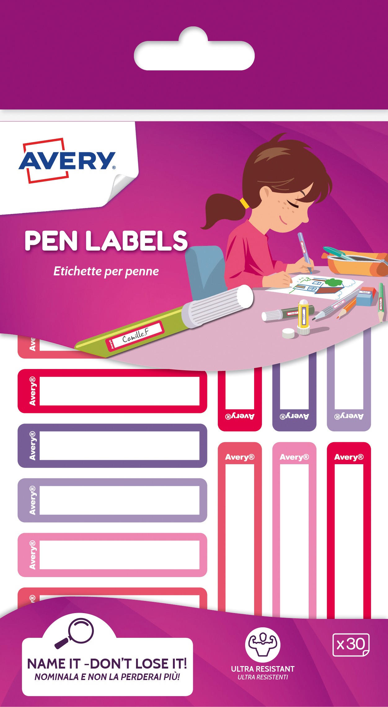 Pen Label Template