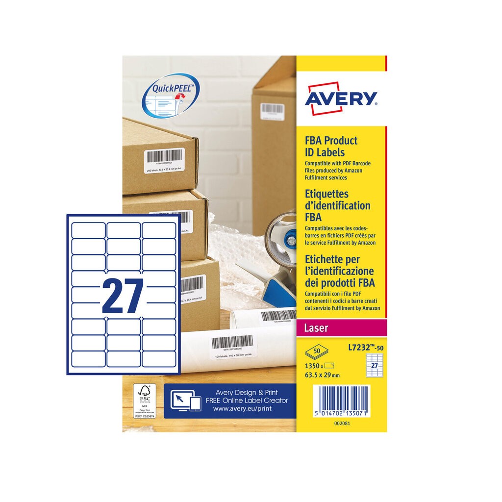 amazon fba labels l7232 50 avery